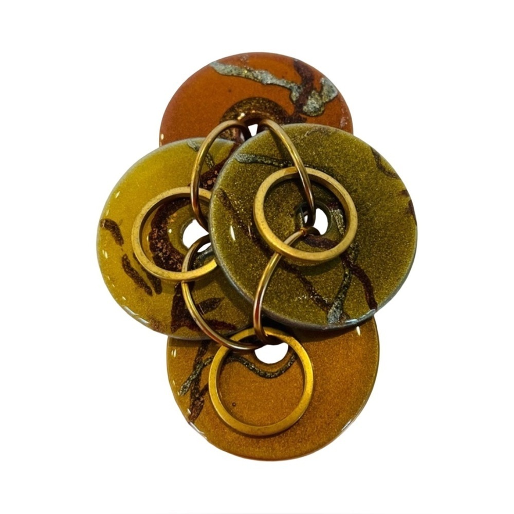 Vintage Jorgel Earth Tone Brooch